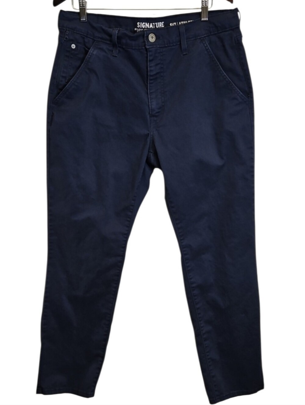 Signature by Levi Strauss Men's Dark Navy Cotton Chinos 36x32